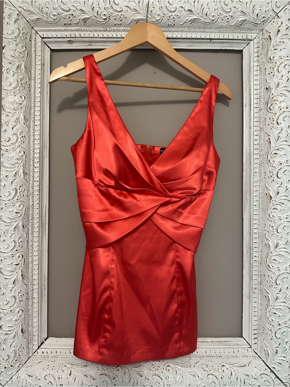 ✨ Vintage Y2K Le Chateau Satin Twist Front Bustier Top - Made in USA Size M